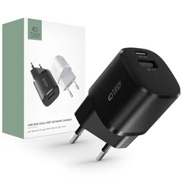 Tech-Protect C20W Uniwersalna Ładowarka Sieciowa 1x USB-C 1x USB, Black
