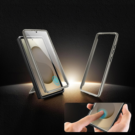 Etui do Samsung Galaxy S25 Ultra, Tongate MECH Series, Klips do paska, TiGray
