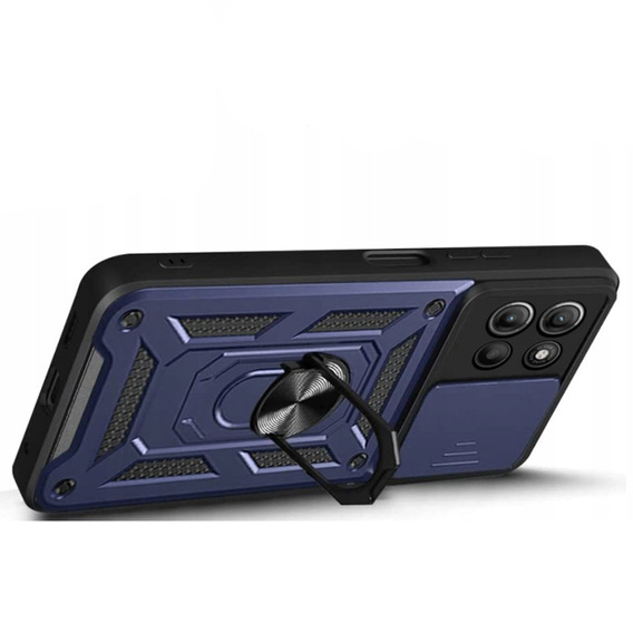 Etui pancerne do Motorola Moto G15 / Motorola Moto G15 Power, CamShield Slide, niebieskie