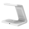 Ładowarka indukcyjna 15W 4w1 do iPhone / Apple Watch / Airpods, biała 