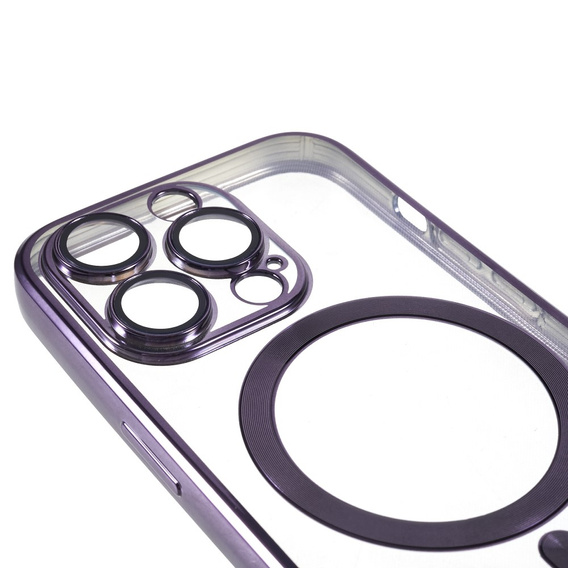 Zestaw Etui do iPhone 14 Pro, MagSafe Hybrid, fioletowe + Szkło