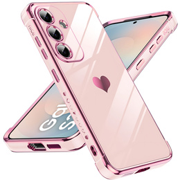 Etui do Samsung Galaxy S25 FE, Electro heart, różowe rose gold