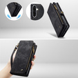 Etui CASEME do Samsung Galaxy A56 5G, Retro Leather Wallet, z paskiem, czarne