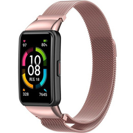 Pasek Bransoleta Milanese do Huawei Band 6, Różowy