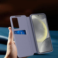 Etui do Samsung Galaxy S25 Edge – Smart View z kieszenią na kartę, fioletowe