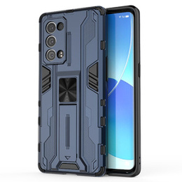 Etui do Oppo Reno6 Pro+ 5G, Military kickstand, niebieskie