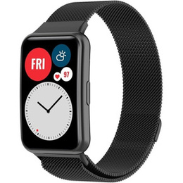 Pasek Bransoleta Milanese do Huawei Watch Fit, Czarny