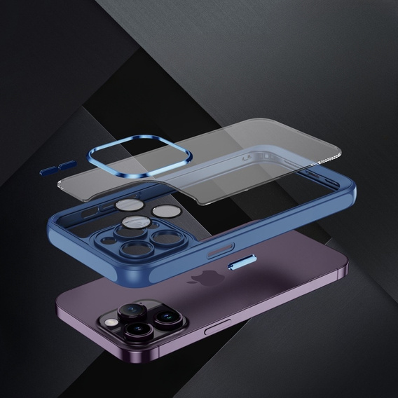 Etui do iPhone 15 Pro Max, ERBORD Impact Guard, niebieskie