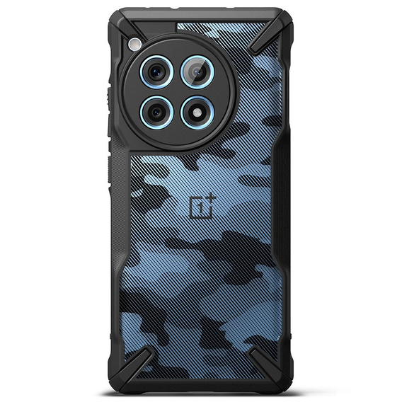 Etui pancerne Ringke do OnePlus 12R 5G, Fusion X, Kamuflaż Czarne