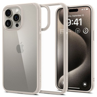 Etui Spigen do iPhone 15 Pro Max, Ultra Hybrid, Przezroczyste / Tytanowe