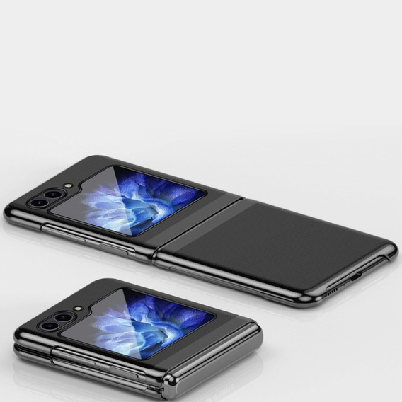 Etui do Samsung Galaxy Z Flip7 FE / Z Flip6, PC Case, przezroczyste / czarne