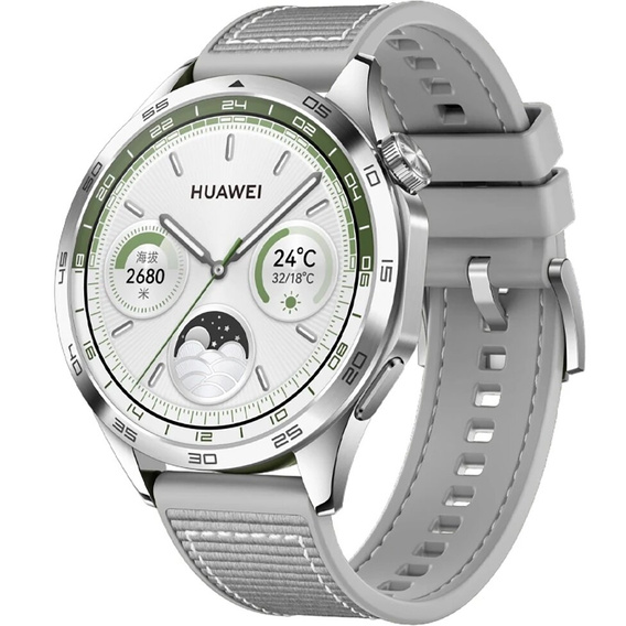 Pasek silikonowo nylonowy Uniwersalny 22mm, Szary