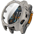 2w1 Etui + Szkło Hartowane do Garmin Fenix 8 43mm, Tytanowy / Niebieski