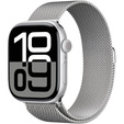 Bransoleta do Apple Watch 1/2/3/4/5/6/7/8/9/10/11/SE Ultra 1/2/3 42/44/45/46/49mm, Srebrny