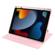 Etui do iPad 10.2" 2021/2020/2019 (9/8/7 gen.), z miejscem na rysik, Obrotowe 360°, Różowe