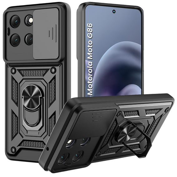Etui pancerne do Xiaomi 15T, CamShield Slide, niebieskie