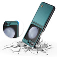 Etui do Samsung Galaxy Z Flip6 5G, CASEME Litchi Leather, zielone