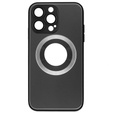 Zestaw Etui do Magsafe do iPhone 13 Pro, Hole for Apple Logo, szare + Szkło