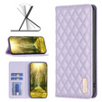 Etui z klapką do Samsung Galaxy A35 5G, Wallet, BINFEN COLOR, fioletowe