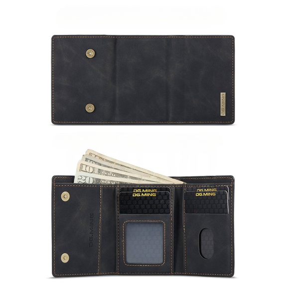 Etui do Samsung Galaxy S23 Ultra, DG.MING 2in1, czarne