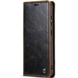 Etui z klapką CASEME do Samsung Galaxy A52/A52s, Waxy Textured, kawowe