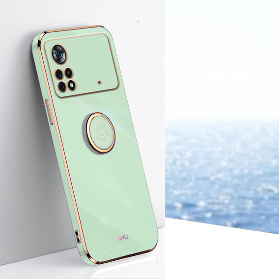 Etui do Xiaomi Poco M4 Pro 4G, Electro Ring, miętowe