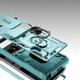 Etui do Samsung Galaxy S25 Ultra, KickStand Camera Lens, niebieskie