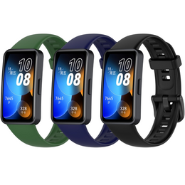 Pasek Silikonowy do Huawei Band 8 / Huawei Band 9 / Huawei Band 10, Czarny, Granatowy, Zielony