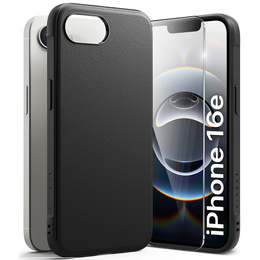 Etui Ringke do Iphone 16E, Onyx, Czarne + Szkło Hartowane 9H
