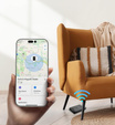 Magnetyczny portfel SURITCH z lokalizatorem Find My, NFC i podstawką – czarny