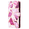 Etui z klapką do Xiaomi Redmi Note 13 Pro 4G / Xiaomi Redmi Note 14S / Xiaomi Poco M6 Pro 4G, Wallet, Marble fioletowe