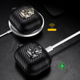 Stylowe etui TPU z motywem czaszki i karabińczykiem – Samsung Galaxy Buds 3 / 3 Pro