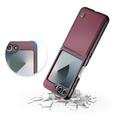 Etui do Samsung Galaxy Z Flip7 FE / Z Flip6, CASEME Litchi Leather, czerwone