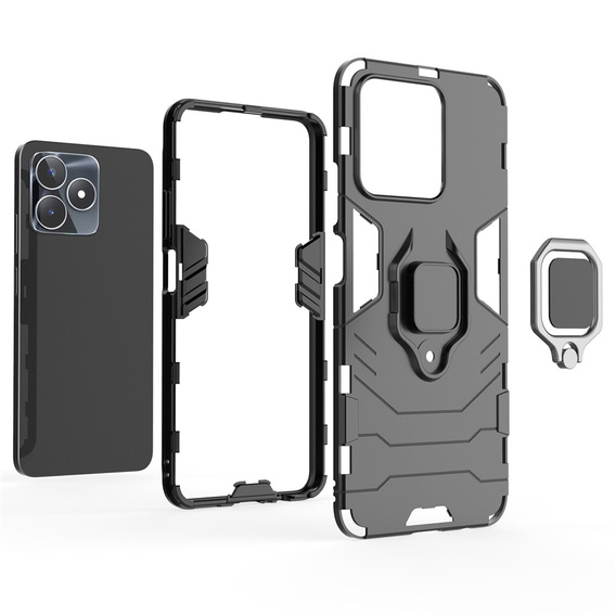 Etui do Realme C51, Kickstand Ring, czarne