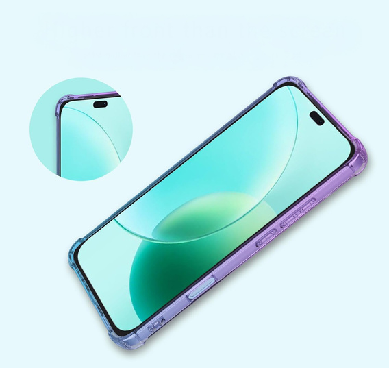 Etui Gradient Dropproof do Honor 400 Lite, Fioletowe / niebieskie