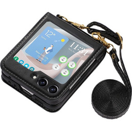 Etui Leather Card Slots do Samsung Galaxy Z Flip 5 5G, czarne