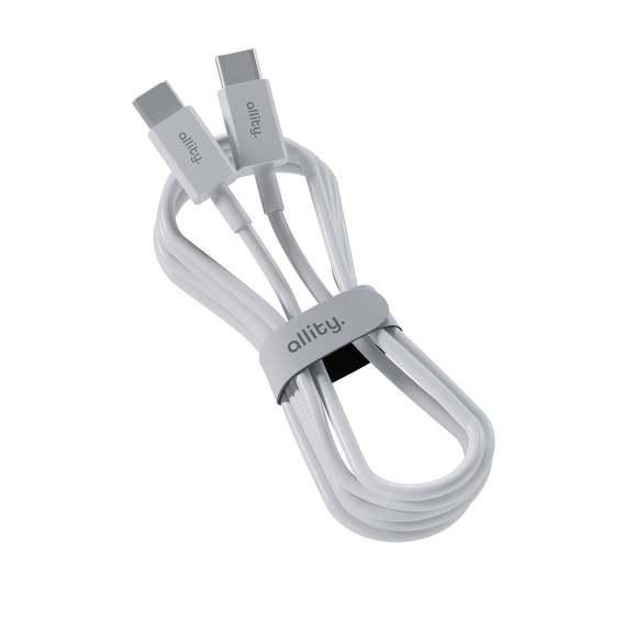 Allity AUC-03 USB-C – USB-C 1.0 m 60W, szybkie ładowanie - biały 