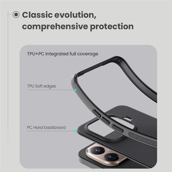 Etui NILLKIN do Xiaomi 15T Pro, Super Frosted Shield Case, czarne