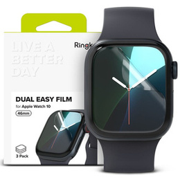 3x Folia Ochronna Ringke Dual Easy Film do Apple Watch 10/11 46MM (3 sztuki)