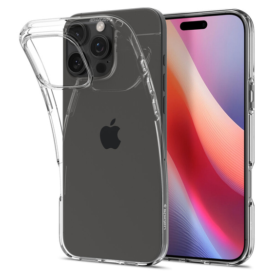 Etui Spigen do iPhone 16 Pro, Liquid Crystal, przezroczyste + Szkło Hartowane 9H