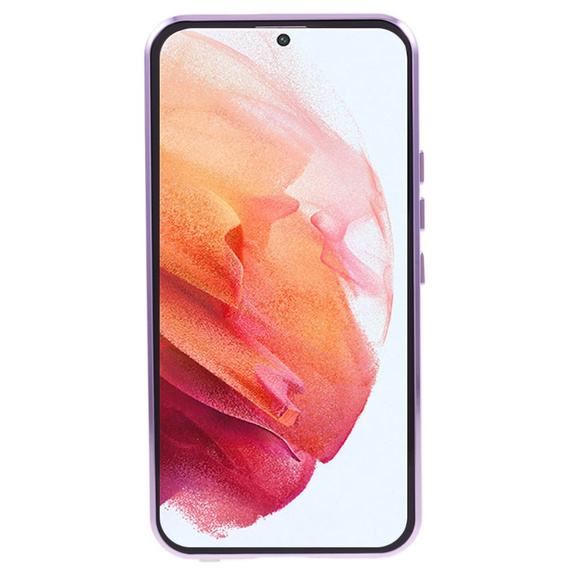 Etui do Samsung Galaxy S21, Magnetic Dual Glass, fioletowe