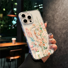 Etui do iPhone 16 Pro, Laser Flower, do MagSafe, Campanula