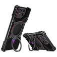 Etui do ASUS ROG Phone 8 5G / 8 Pro 5G, Kickstand Bumper, z osłoną obiektywu, do MagSafe, czarne / czerwone