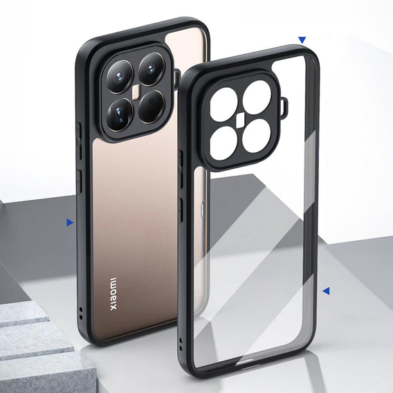 Etui do Xiaomi 15T Pro, Fusion Hybrid, przezroczyste z czarną ramką