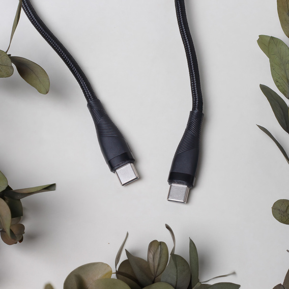 MaxLife Kabel USB Type-C do Type-C 60W 100cm Q26, czarny