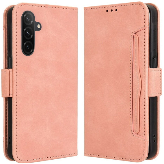 Etui z klapką do Samsung Galaxy A56 5G, Card Slot, różowe