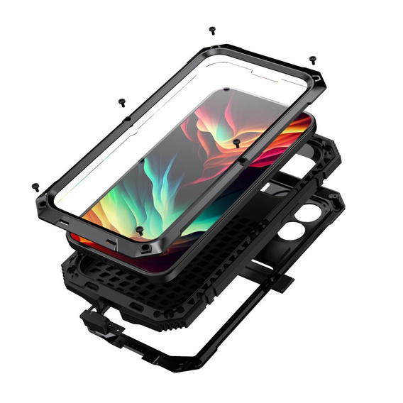Etui do iPhone 15 Pro Max, R-JUST, pancerne, czarne