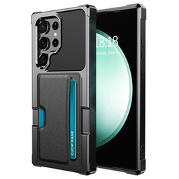 Etui do Samsung Galaxy S24 Ultra, Card Holder Kickstand, czarne