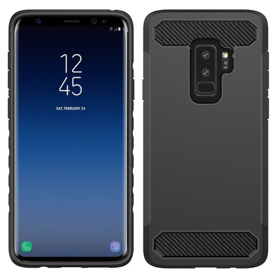 Etui do Samsung Galaxy S9+ Plus, Hybrid Armor Carbon Cover, czarne