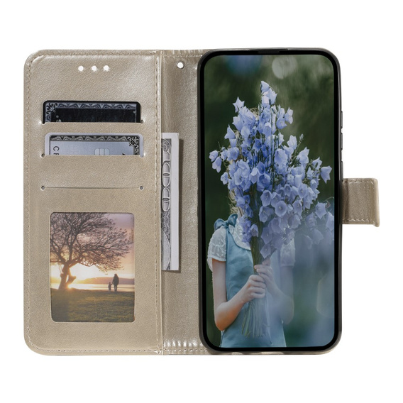Etui z klapką do Xiaomi Redmi Note 13 Pro 4G / Xiaomi Redmi Note 14S / Xiaomi Poco M6 Pro 4G, Mandala, złote
